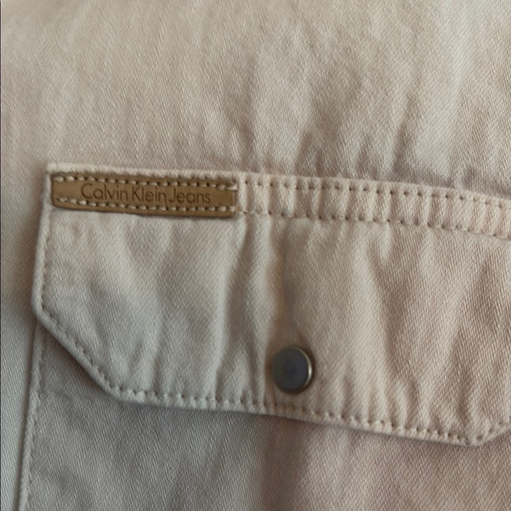Calvin Klein Light Pink Button Down Shirt Women’s Sz M - Picture 3 of 7